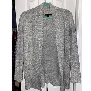 Gray Mid-Length Cozy Sweater Cardigan